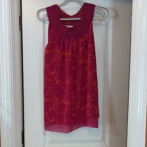 CAbi Pink and Orange Tunic Top